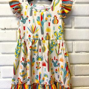 Adorable 3T cactus-desert-style dress. Excellent condition. Worn 5-6 times.